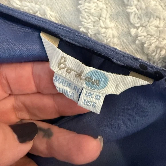 Boden Navy Patterned Blouse - Picture 2 of 10